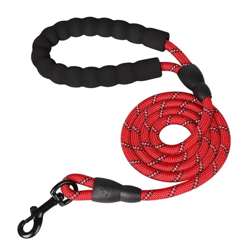 Correa Reflectante para Perros 150/200/300cm – Correa de Nylon Resistente con Mango Acolchado para Perros Pequeños, Medianos y Grandes