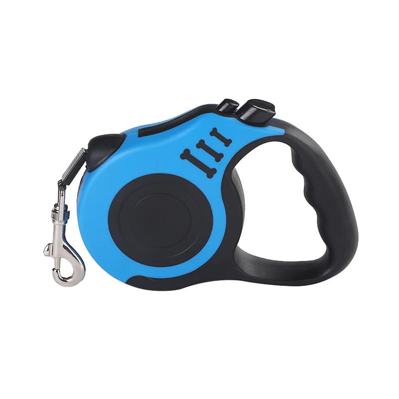 Correa Retráctil Automática para Perros y Gatos 3m/5m – Correa de Nylon Duradera para Paseos, Viajes y Senderismo