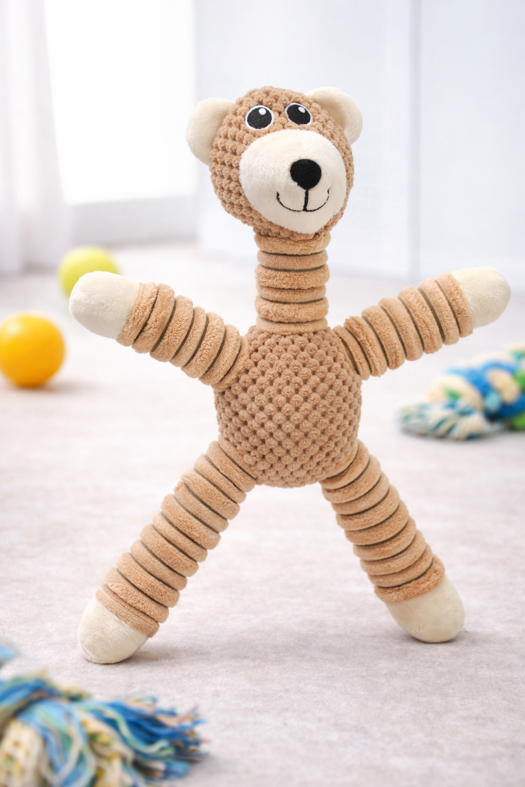 Juguete de Peluche con Sonido para Perros – Animal Suave Antimordidas Limpieza Dental