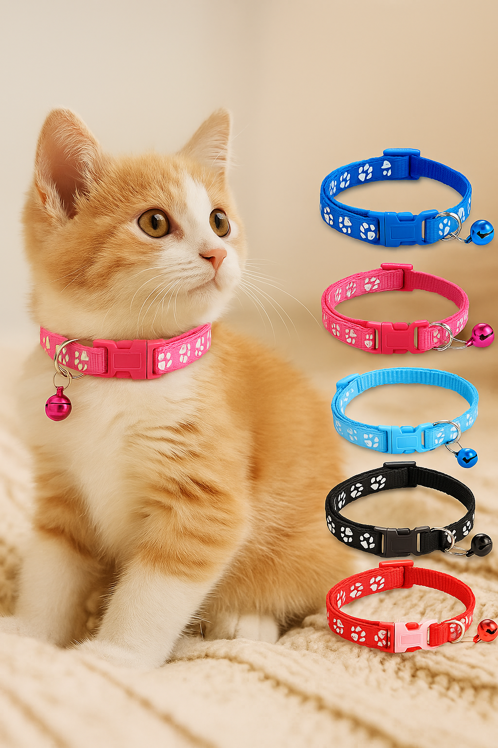 Collar para gatos Fashion Pet, colorido, Collar para gatos Fashion Pet
