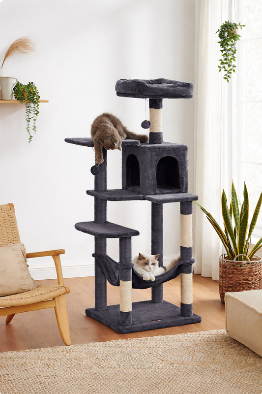 Árbol para gatos 143 cm Feandrea | Torre con rascadores, cueva y hamaca