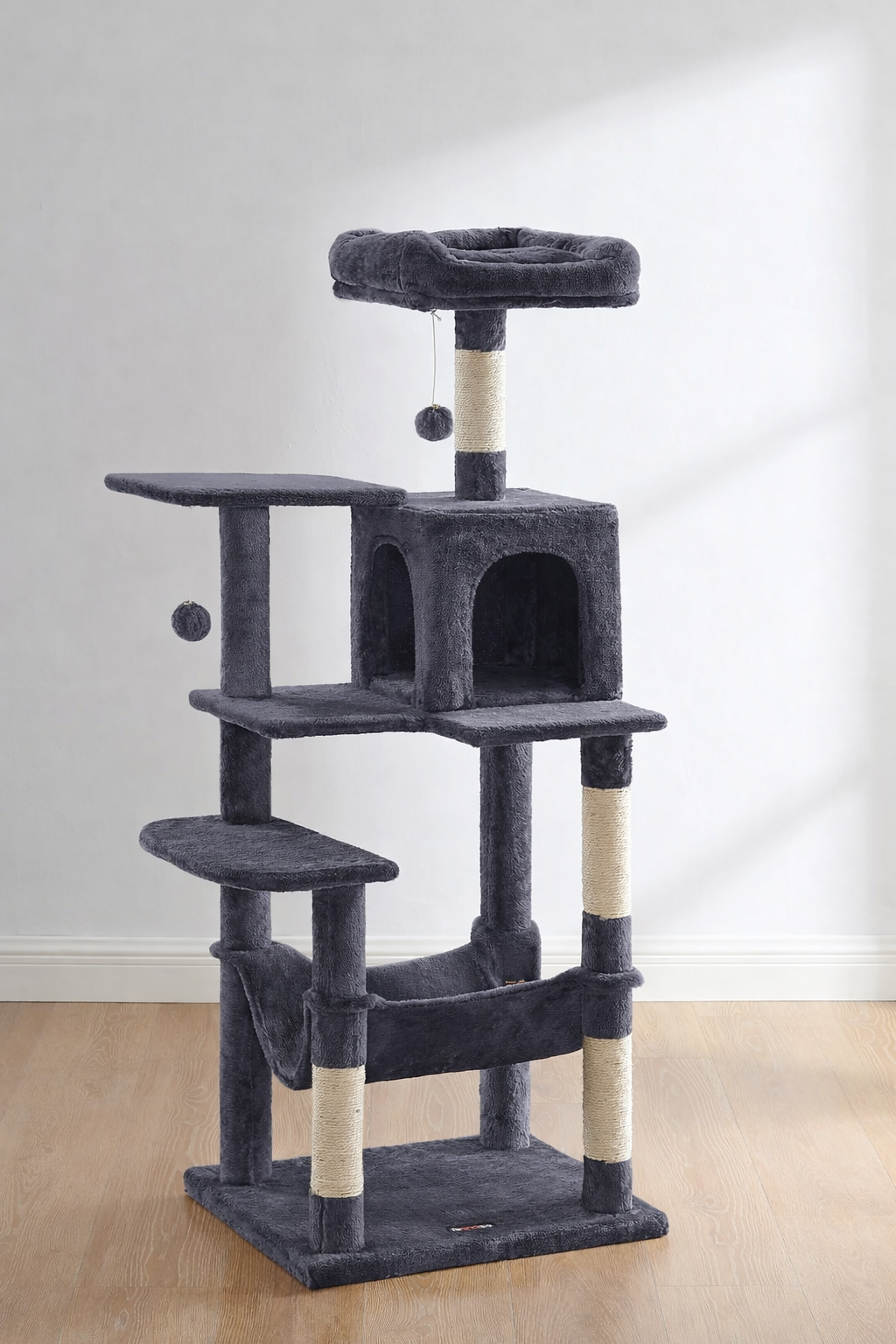 Árbol para gatos 143 cm Feandrea | Torre con rascadores, cueva y hamaca