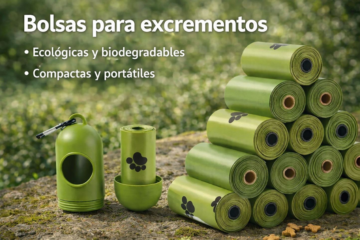 Bolsas Biodegradables para Excremento de Mascotas – Resistentes, Sin Fugas y con Aroma Fresco