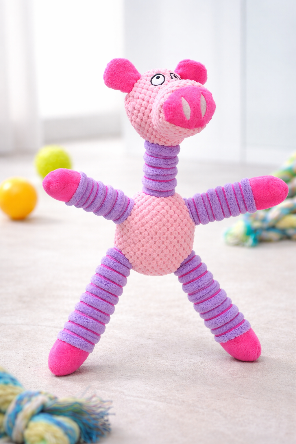 Juguete de Peluche con Sonido para Perros – Animal Suave Antimordidas Limpieza Dental