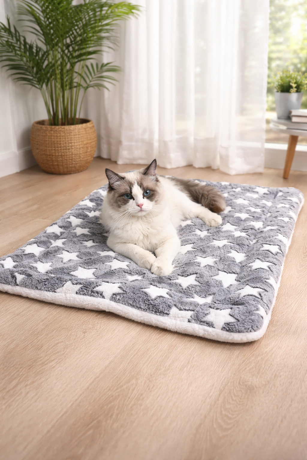 Manta de franela para perros y gatos – Cama acolchada y cálida, alfombra gruesa para mascotas pequeñas y grandes, lavable y antideslizante
