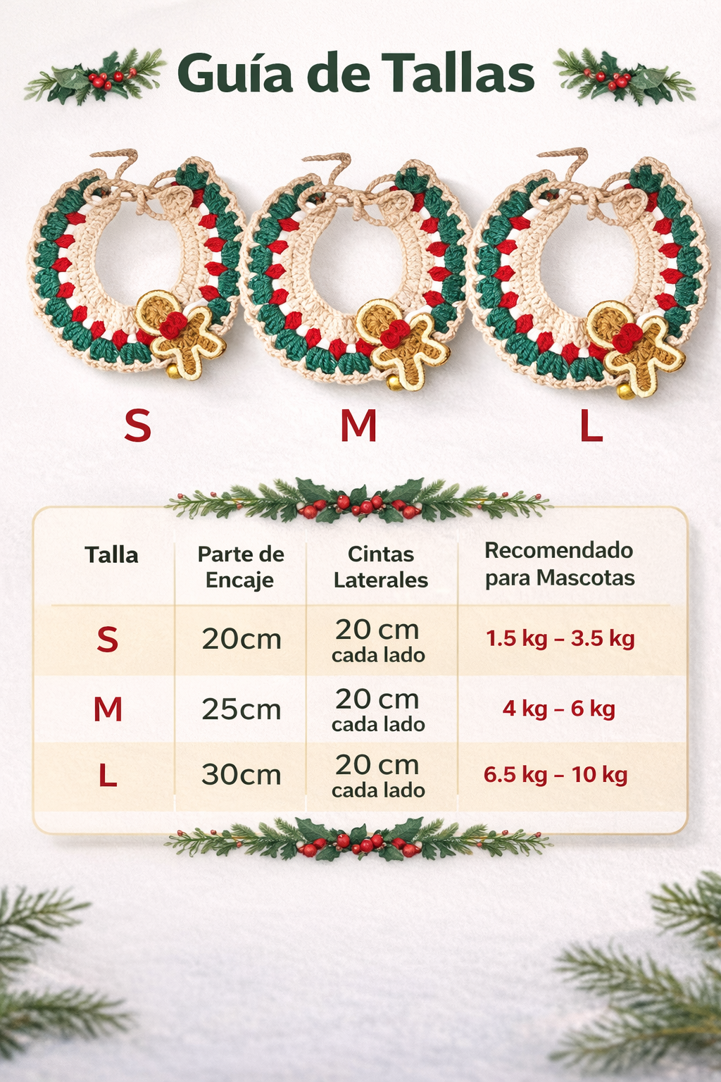 Bufanda Navideña para Mascotas – Collar de Navidad para Gatos y Perros, Accesorio Festivo Cute Kitty Puppy, Disfraz Christmas Pet