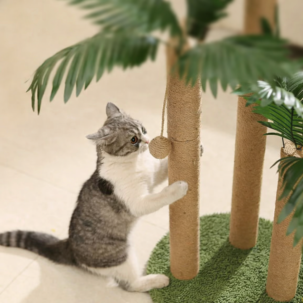 Rascador para gatos árbol de coco | Poste de sisal resistente