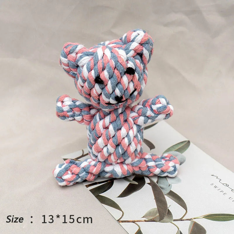 Juguete de Cuerda para Perros Pequeños – Bola de Nudos de Algodón Resistente a Mordidas para Limpiar Dientes