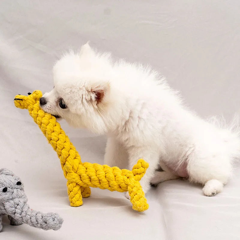Juguete de Cuerda para Perros Pequeños – Bola de Nudos de Algodón Resistente a Mordidas para Limpiar Dientes