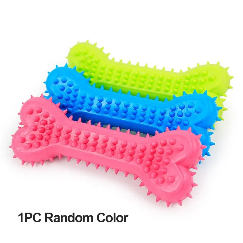 Juguete de Hueso de Goma para Perros – Resistente a Mordidas y Limpieza Dental