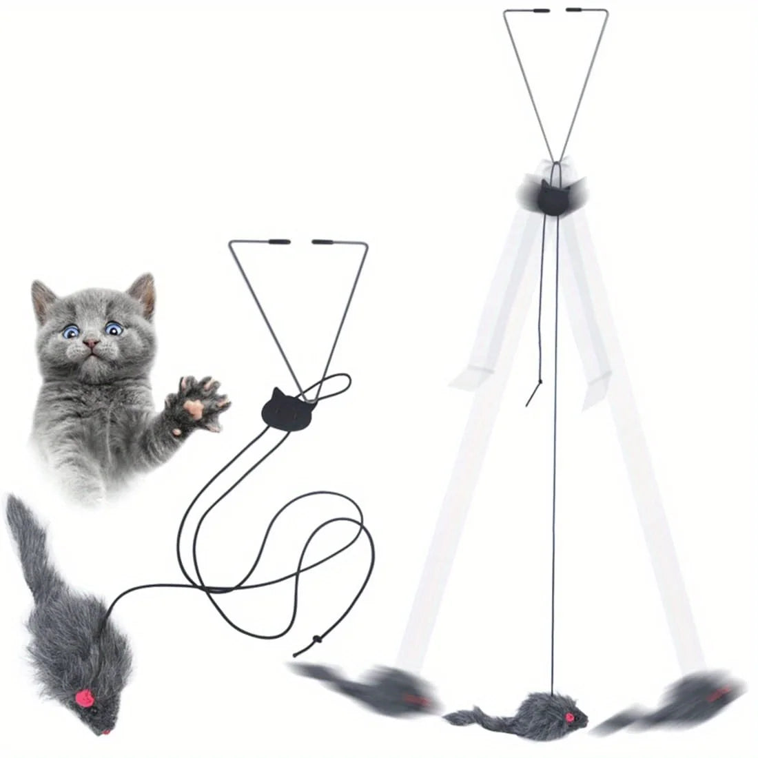 Juguete colgante para gatos | Antiestrés y entretenimiento para gatos en cas