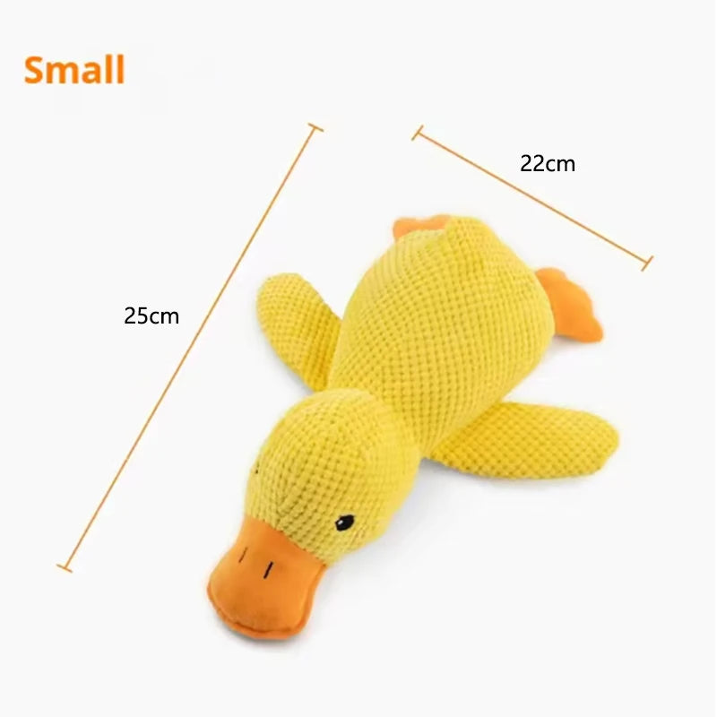 Peluche Pato Abrazable para Perros – Juguete Suave Antiestrés con Sonido