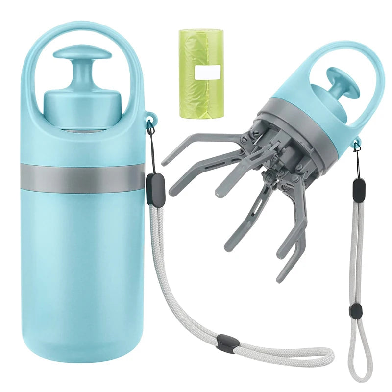 Recogedor de Excrementos para Perros con Bolsas | Pinza Pooper Scooper Portátil | Pala Higiénica con Dispensador Integrado