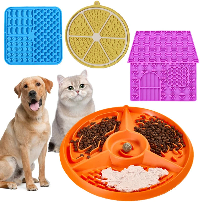 Alfombra Lamedora para Perros y Gatos – Plato Antiahogo con Ventosas de Silicona para Comida Lenta