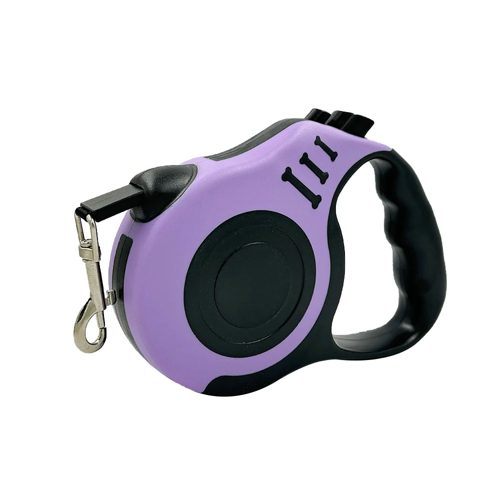 Correa Retráctil Automática para Perros y Gatos 3m/5m – Correa de Nylon Duradera para Paseos, Viajes y Senderismo