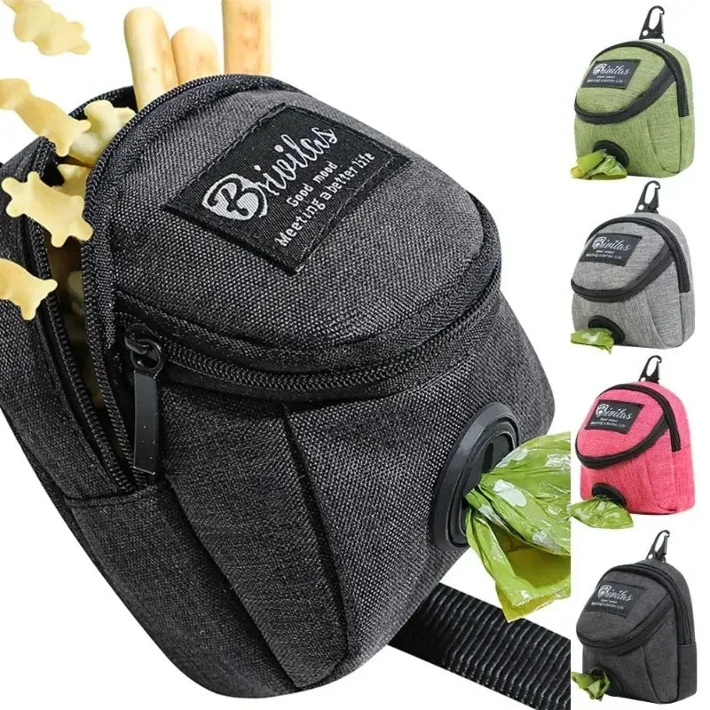 Bolsa Multifuncional para Premios y Dispensador de Bolsas para Perros – Portátil, Resistente y Ligera para Entrenamiento y Paseos
