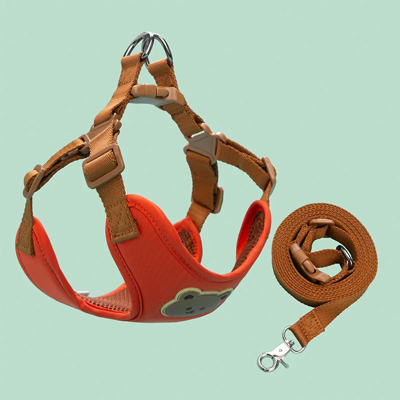 Arnés con Correa para Perros y Gatos Pequeños y Medianos | Chaleco Transpirable Ajustable Antiescape | Set Arnés + Correa 150 cm
