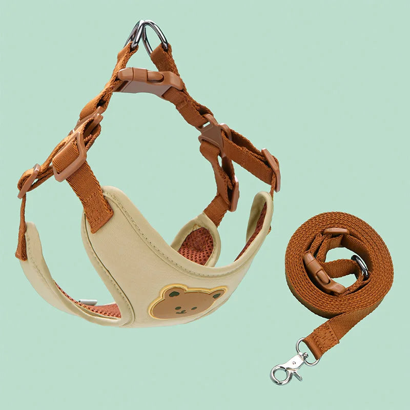 Arnés con Correa para Perros y Gatos Pequeños y Medianos | Chaleco Transpirable Ajustable Antiescape | Set Arnés + Correa 150 cm
