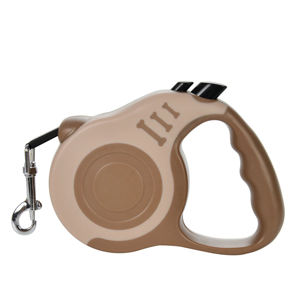 Correa Retráctil Automática para Perros y Gatos 3m/5m – Correa de Nylon Duradera para Paseos, Viajes y Senderismo