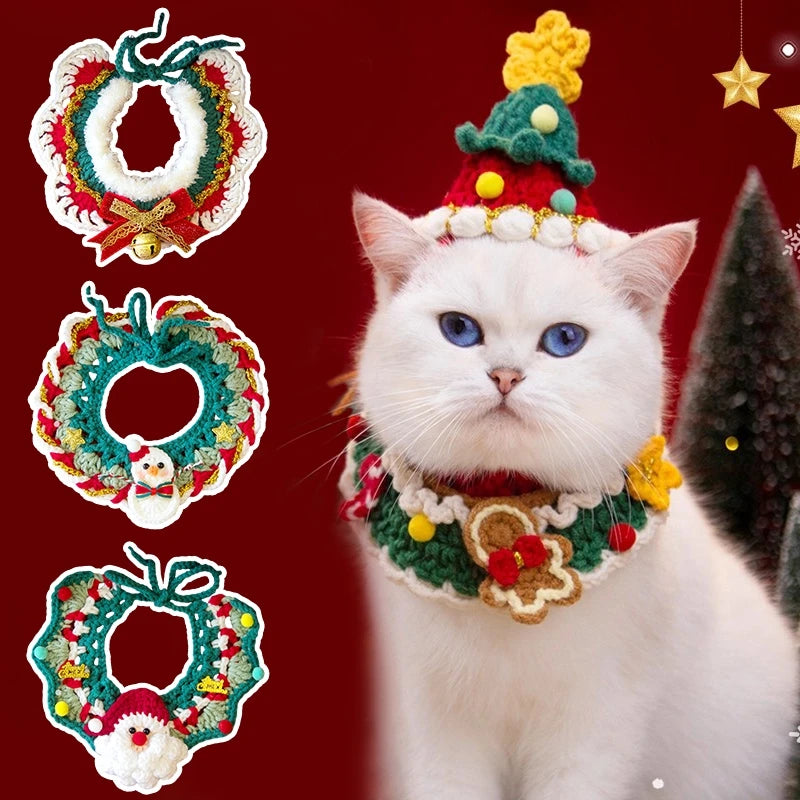 Bufanda Navideña para Mascotas – Collar de Navidad para Gatos y Perros, Accesorio Festivo Cute Kitty Puppy, Disfraz Christmas Pet