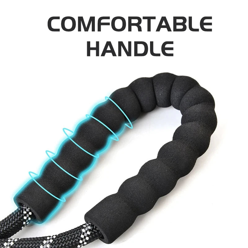 Correa Reflectante para Perros 150/200/300cm – Correa de Nylon Resistente con Mango Acolchado para Perros Pequeños, Medianos y Grandes