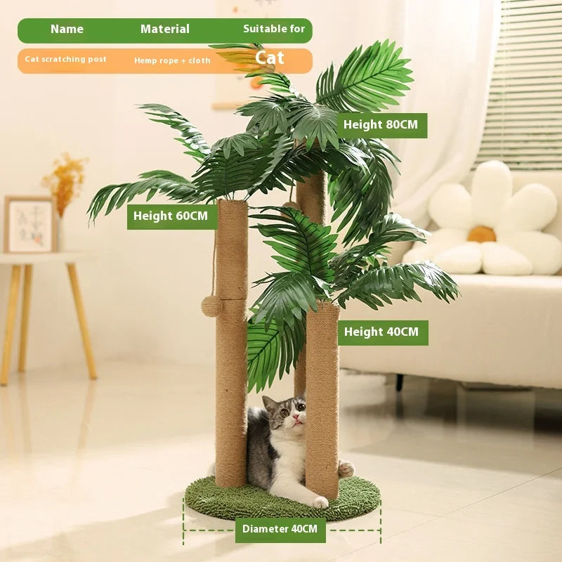 Rascador para gatos árbol de coco | Poste de sisal resistente