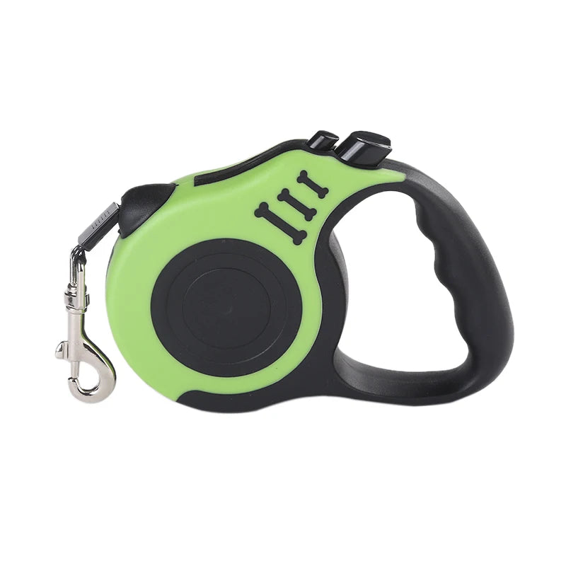 Correa Retráctil Automática para Perros y Gatos 3m/5m – Correa de Nylon Duradera para Paseos, Viajes y Senderismo