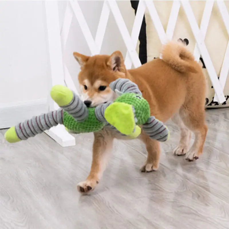 Juguete de Peluche con Sonido para Perros – Animal Suave Antimordidas Limpieza Dental