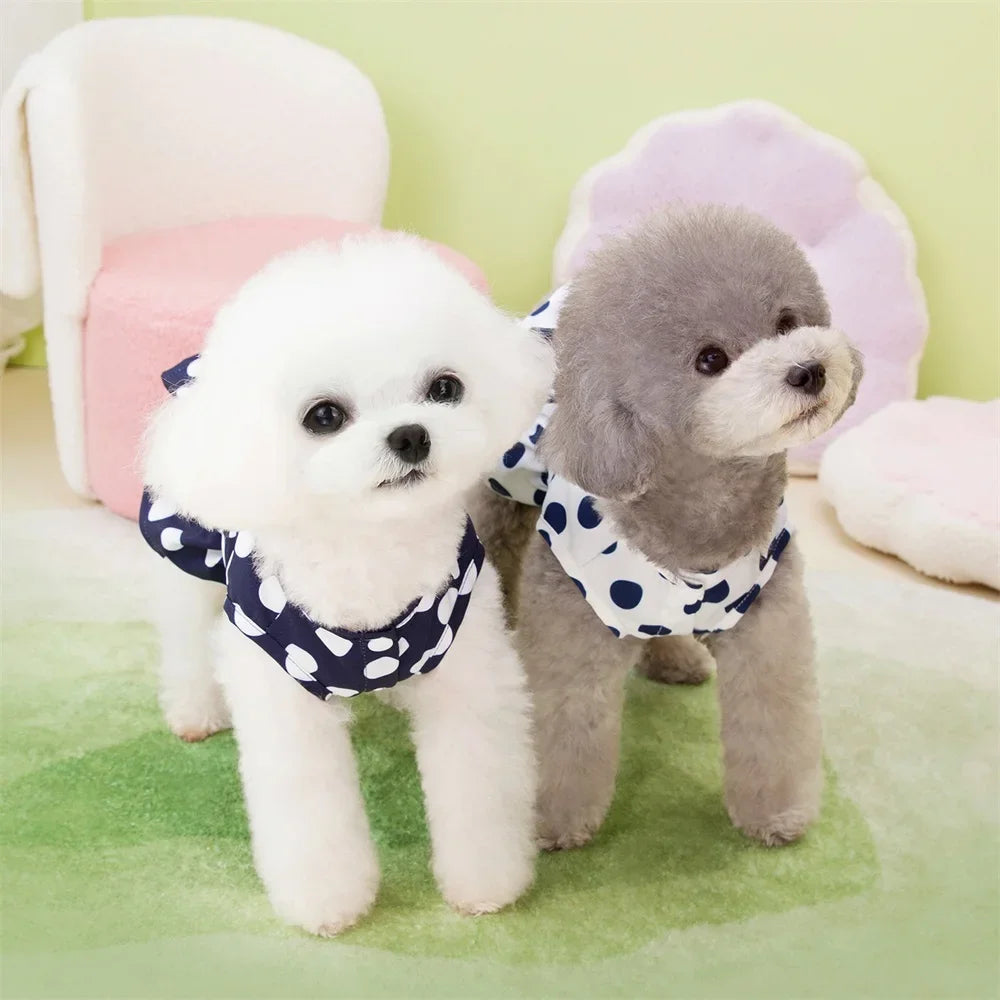Vestido para Perros Hembras con Lunares – Ropa de Mascota Elegante para Gatos y Perritos, Falda Princesa para Boda y Fiesta