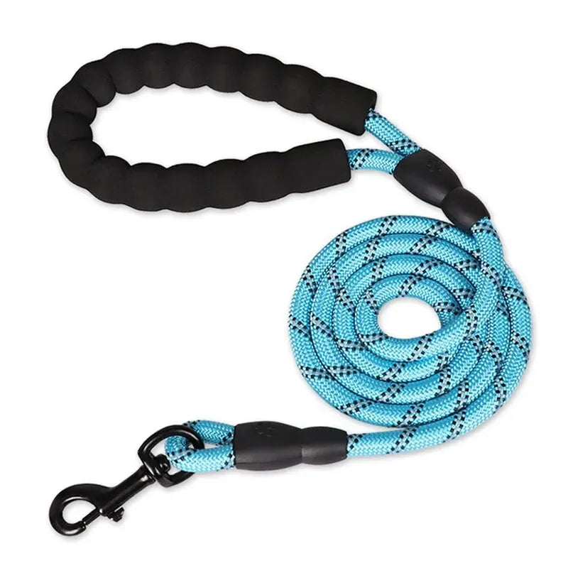 Correa Reflectante para Perros 150/200/300cm – Correa de Nylon Resistente con Mango Acolchado para Perros Pequeños, Medianos y Grandes