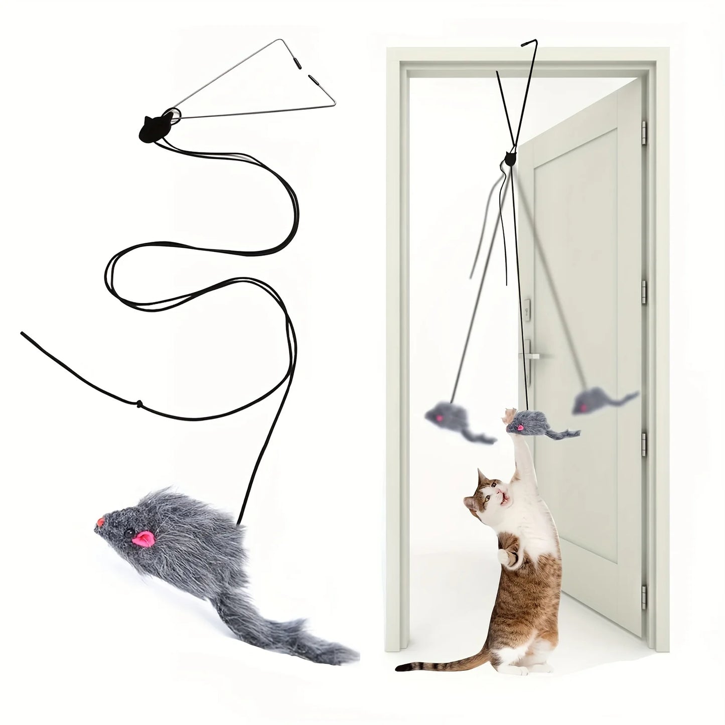 Juguete colgante para gatos | Antiestrés y entretenimiento para gatos en cas