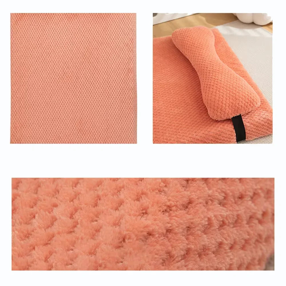 Cama Calmante y Suave para Perros con Almohada – Funda Extraíble y Lavable