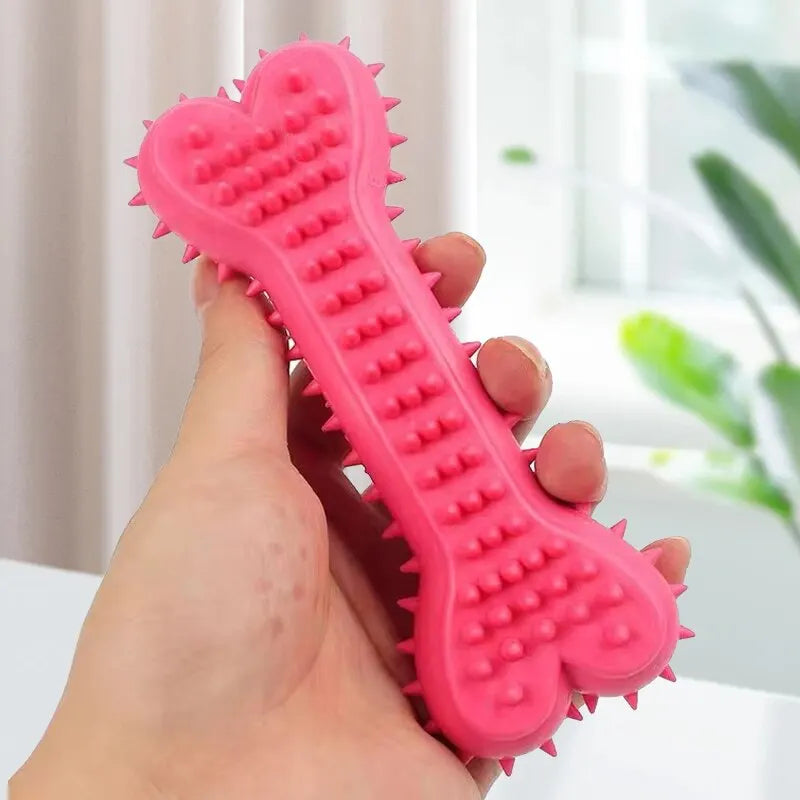 Juguete de Hueso de Goma para Perros – Resistente a Mordidas y Limpieza Dental