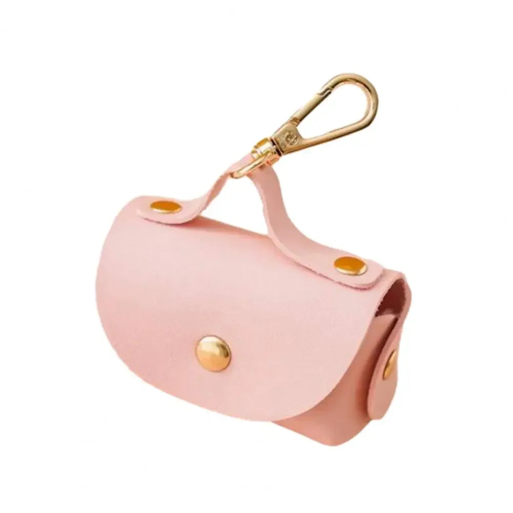 Portabolsas para Excrementos de Perro en Cuero Sintético | Dispensador de Bolsas Higiénicas | Organizador Portátil para Paseo