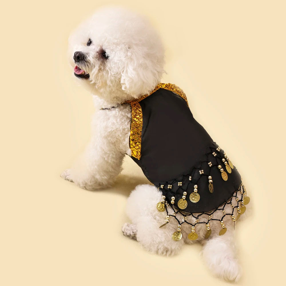 Vestido Princesa para Perros Pequeños y Gatos | Falda Cute Transpirable con Campanita