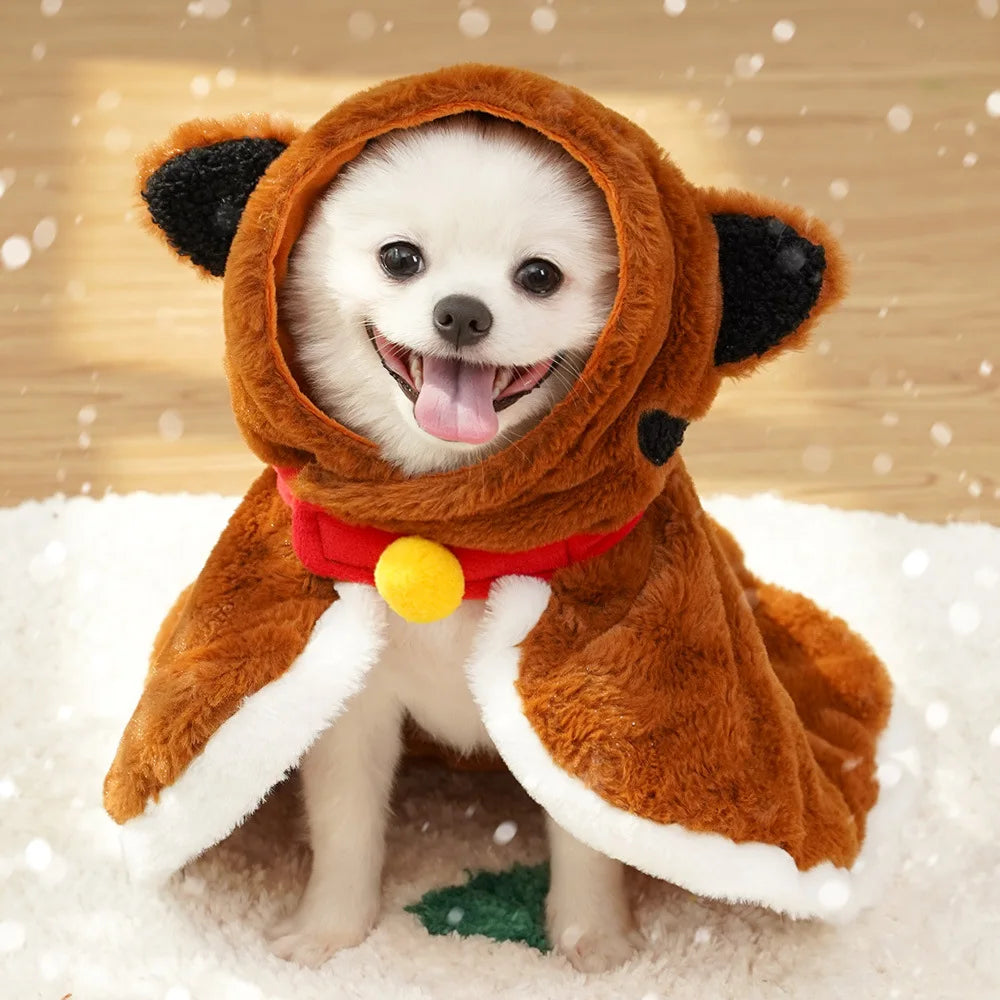 Abrigo Invierno para Perros y Gatos con Peluche – Disfraz Tigre o Gatito, Caliente y Suave para Mascotas Pequeñas