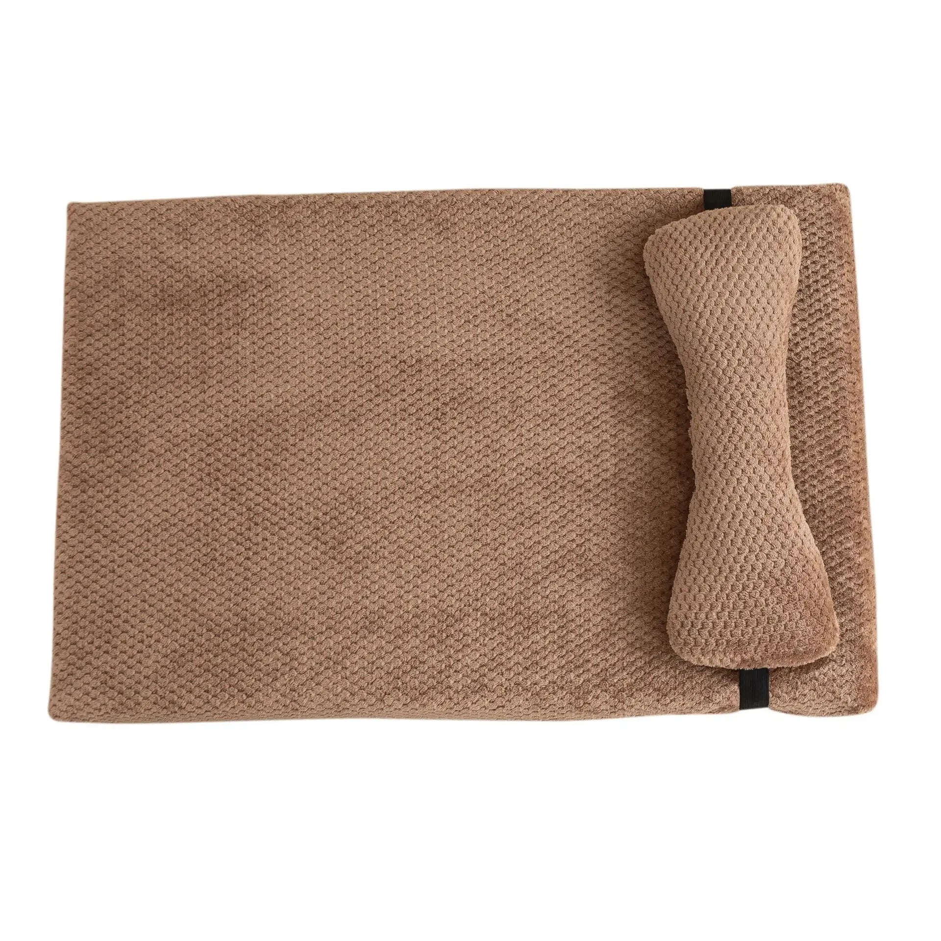 Cama Calmante y Suave para Perros con Almohada – Funda Extraíble y Lavable