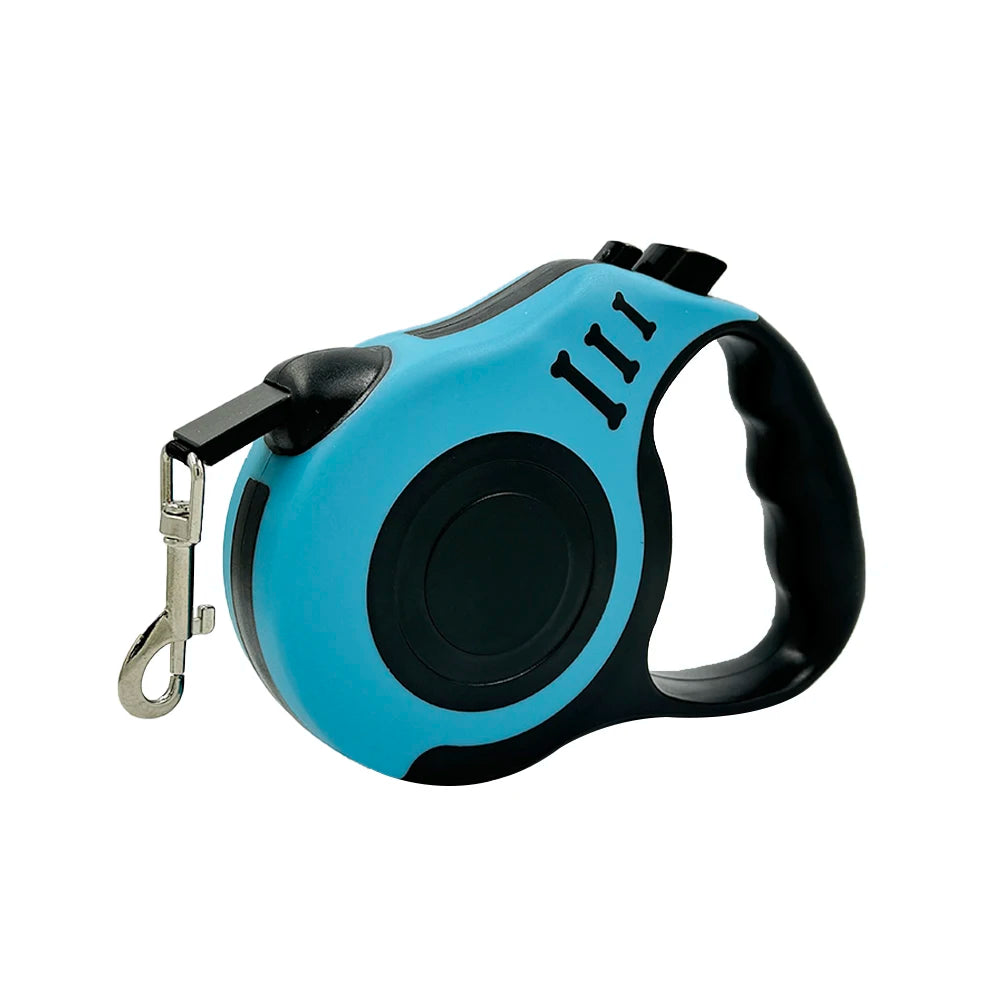 Correa Retráctil Automática para Perros y Gatos 3m/5m – Correa de Nylon Duradera para Paseos, Viajes y Senderismo