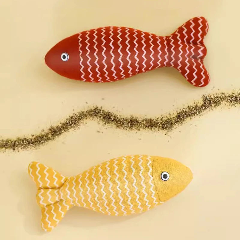 Juguete de Pez con Catnip para Gatos – Peluche Interactivo y Rascador Antiestrés