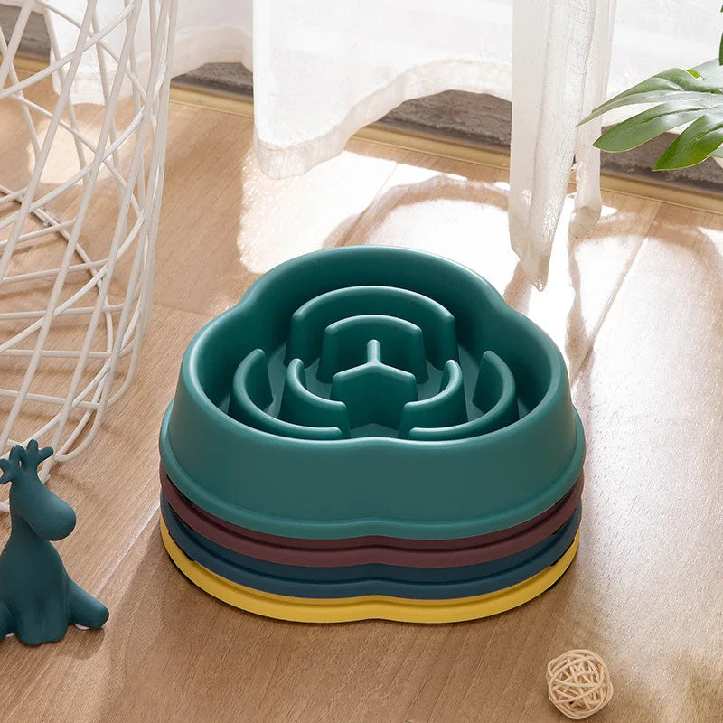 Comedero Antiahogo para Perros – Plato de Comida Lenta Antivuelco