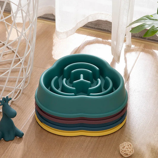 Comedero Antiahogo para Perros – Plato de Comida Lenta Antivuelco