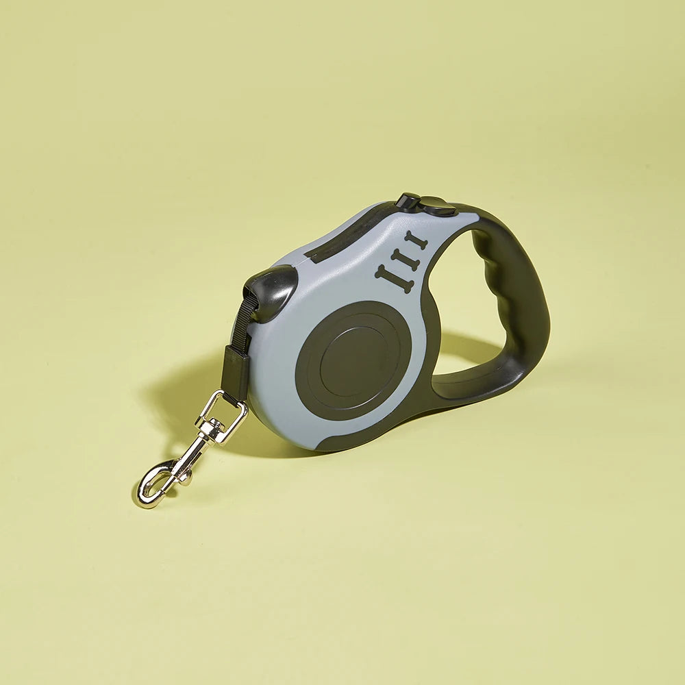 Correa Retráctil Automática para Perros y Gatos 3m/5m – Correa de Nylon Duradera para Paseos, Viajes y Senderismo