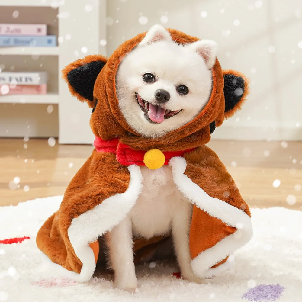 Abrigo de Invierno para Perros y Gatos | Disfraz Plush Tigre | Ropa Cálida de Terciopelo para Mascotas Pequeñas