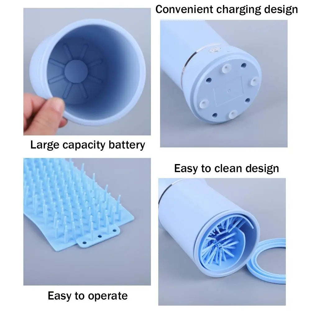 Lavapatas Automático para Perros y Gatos – Limpiador Eléctrico Portátil USB, Suave y Eficaz para Mascotas Pequeñas y Medianas