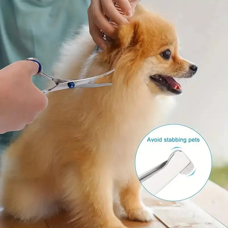Tijeras para perros 4 piezas | Kit de peluquería canina acero inoxidable