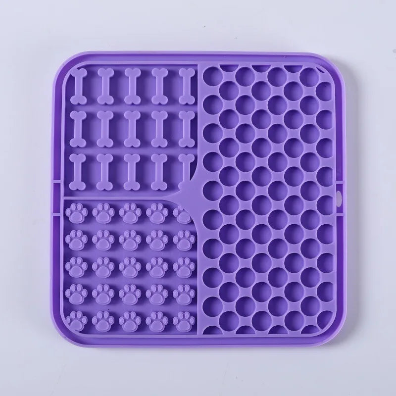Alfombra Lamedora para Perros y Gatos – Plato Antiahogo con Ventosas de Silicona para Comida Lenta