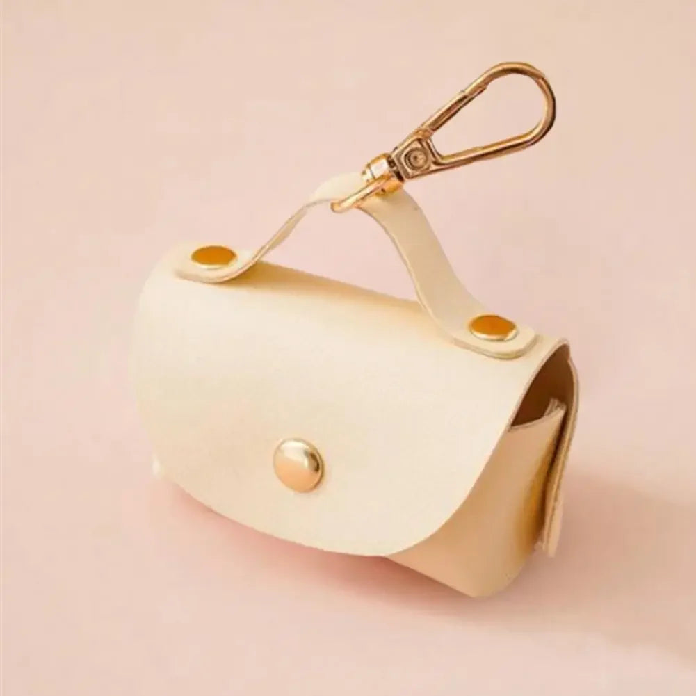 Portabolsas para Excrementos de Perro en Cuero Sintético | Dispensador de Bolsas Higiénicas | Organizador Portátil para Paseo