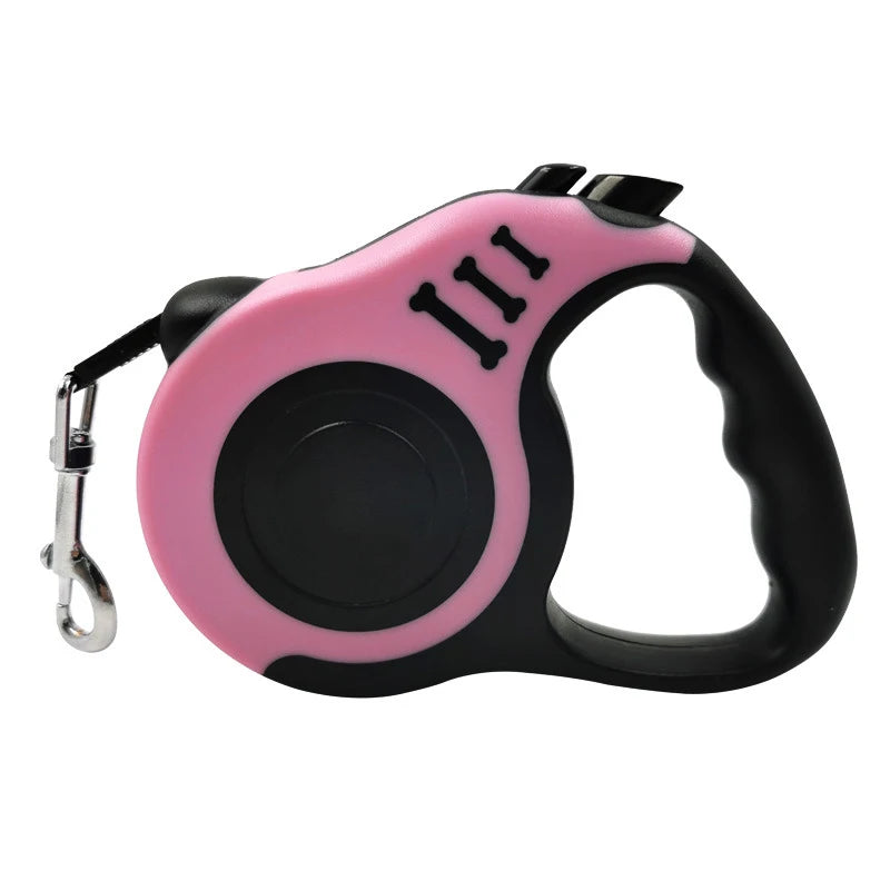 Correa Retráctil Automática para Perros y Gatos 3m/5m – Correa de Nylon Duradera para Paseos, Viajes y Senderismo