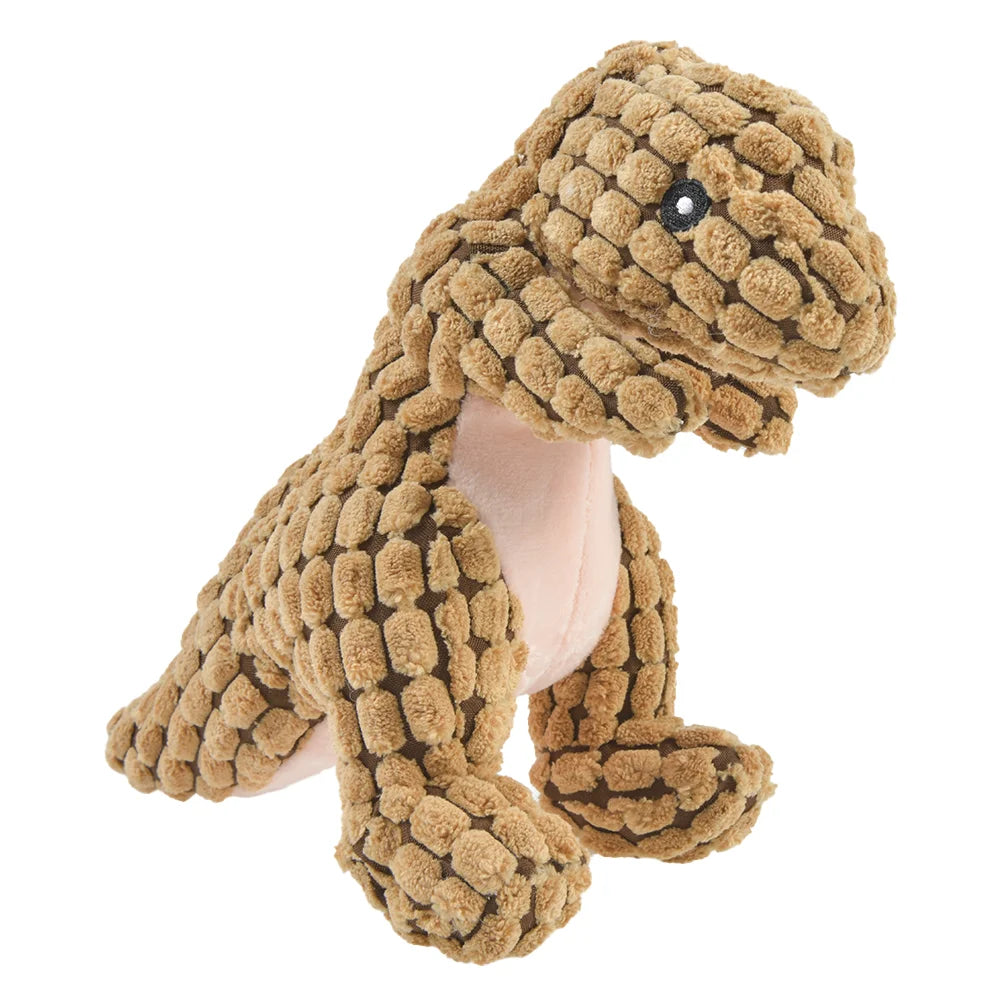 Juguete de Peluche para Perros y Gatos – Dinosaurio Suave e Interactivo | Masticable y Antiestrés