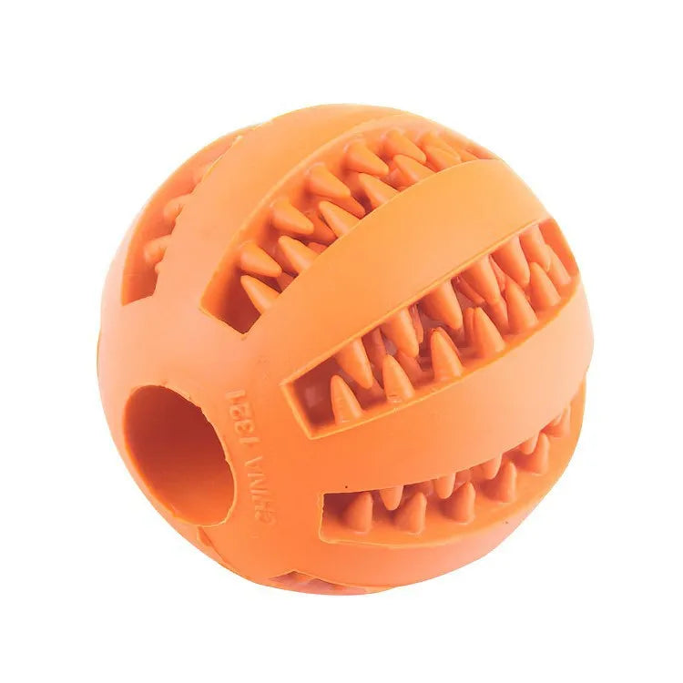 Pelota interactiva para perros resistente | Juguete mordedor y dispensador de comida